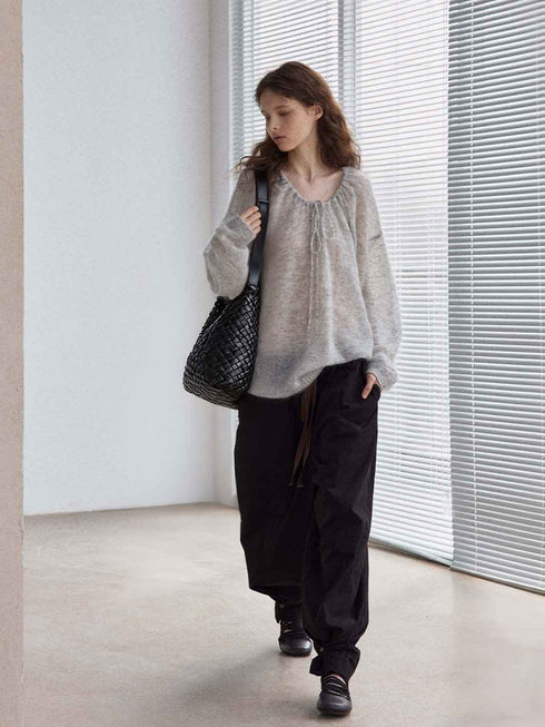 Fluff Wool Line Top